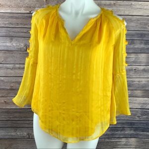 Jennifer Lopez Bell Sleeve Cold Shoulder Top NWOT